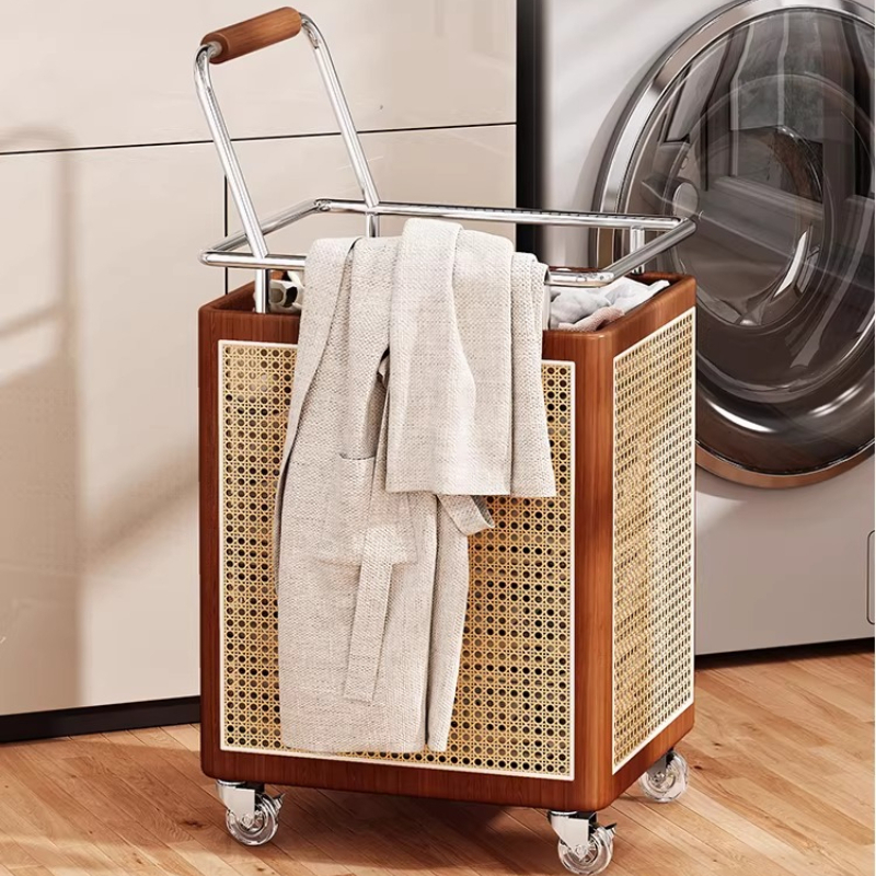 Home Decor Hampers - Woven Rattan Laundry Hamper, Large Capacity
