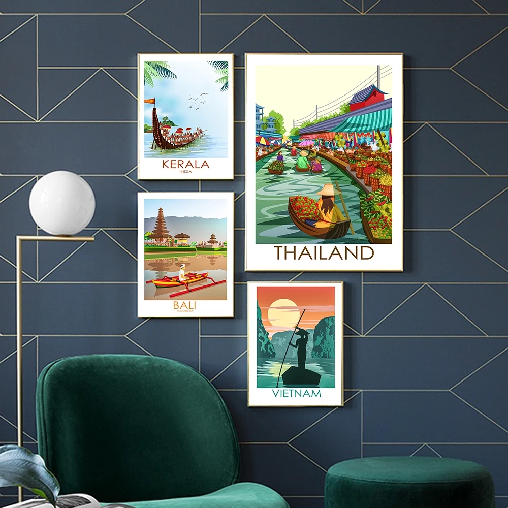 Home Decor Kerala - Nordic World Famous Travel Location Art