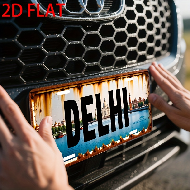 Home Decor Delhi - Tin Sign - Delhi India Cityscape