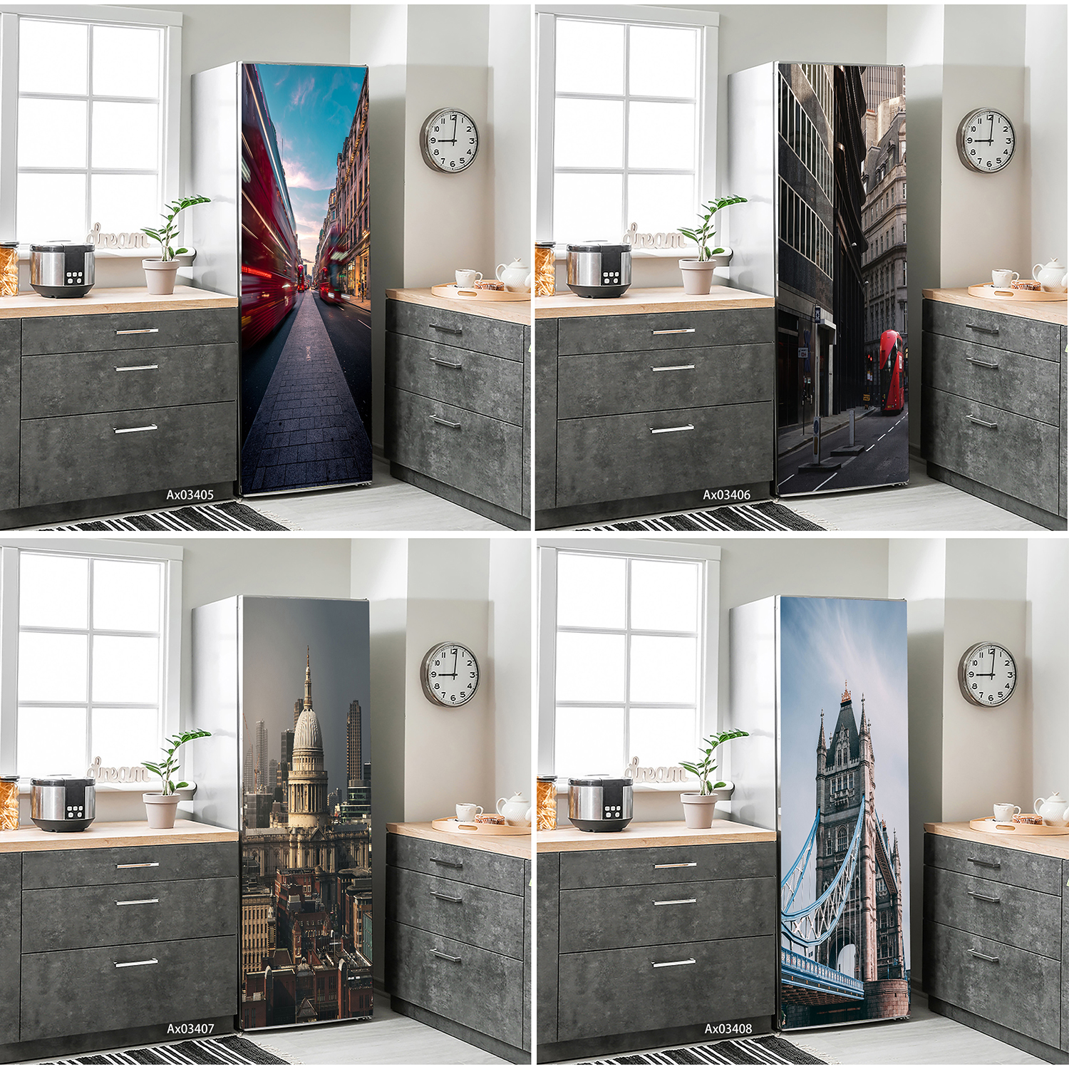 Home Decor London - Urban London Street View Fridge Decals