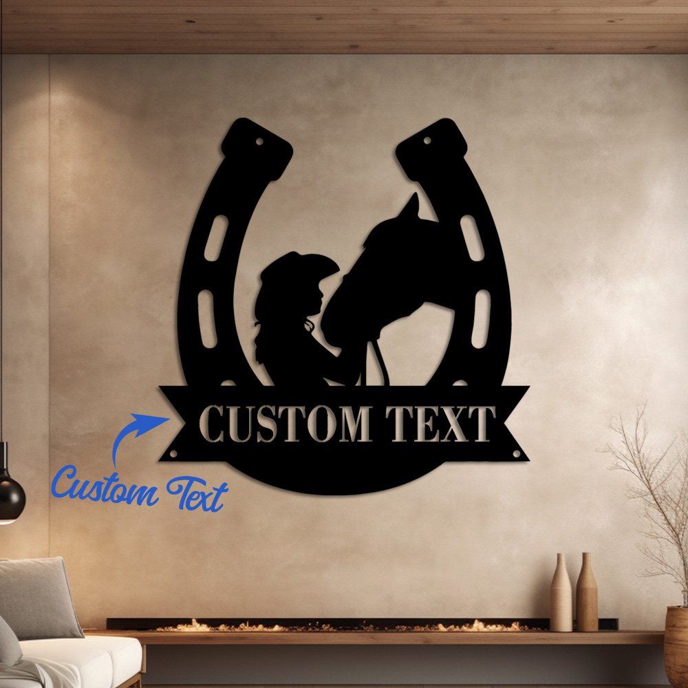 Home Decor Xmas - 1pc Fashion Customized Horseshoe Wall Metal