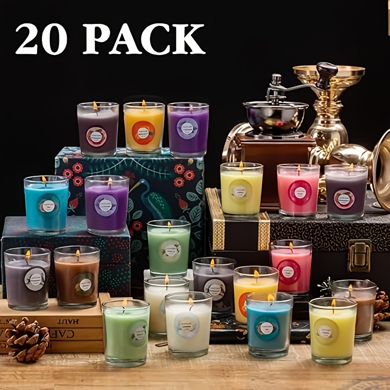 Scented Candle Set - 20 Packs Of Scented Candles, 10