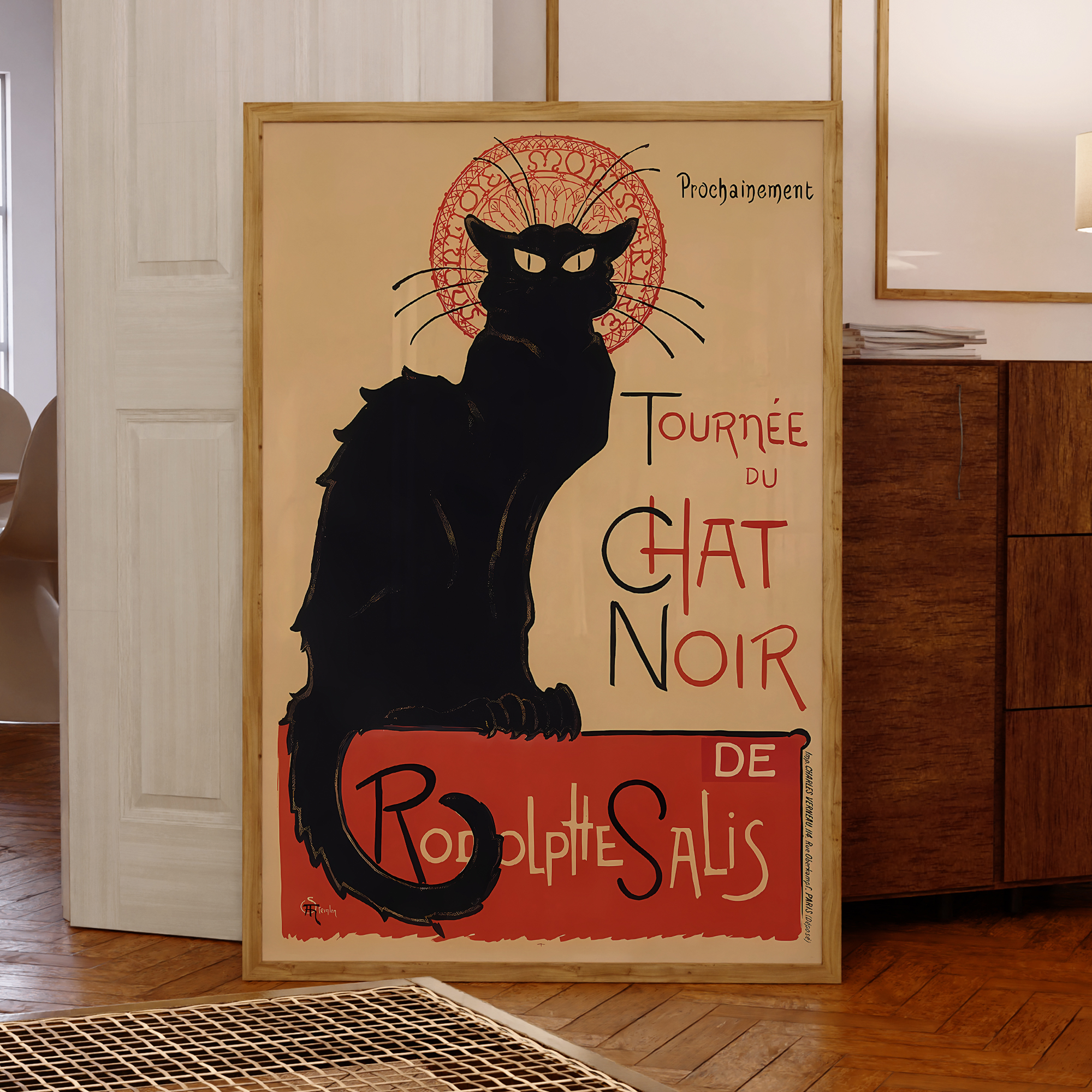 Home Decor On Wall - Modern Chat Noir - Black Cat