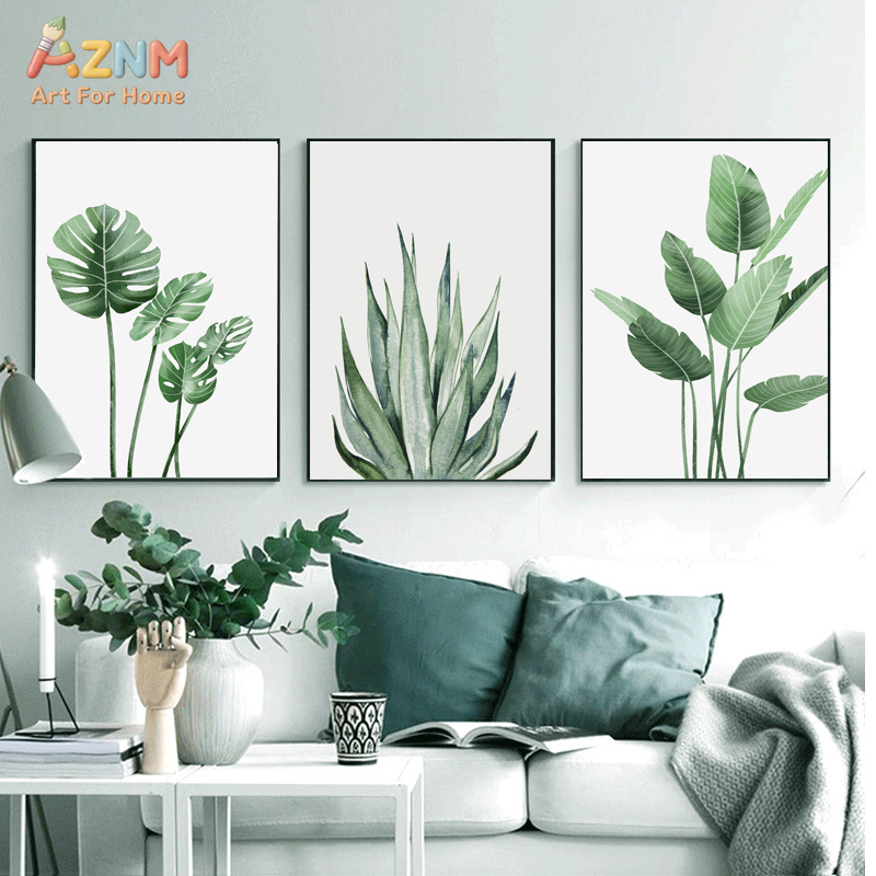 Home Decor Minimalist Style - Scandinavian Style Plants Green Leaves Posters