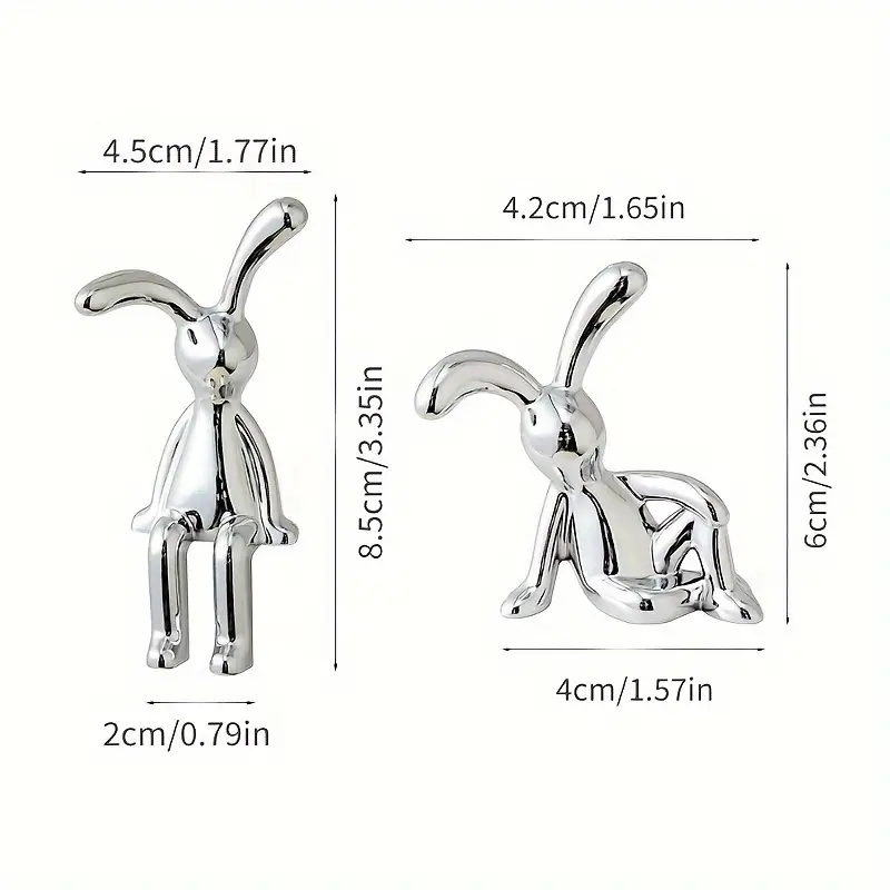 2-Pack Nordic Style Silver Rab - Home Decor Minimalist Style avaliação e preço