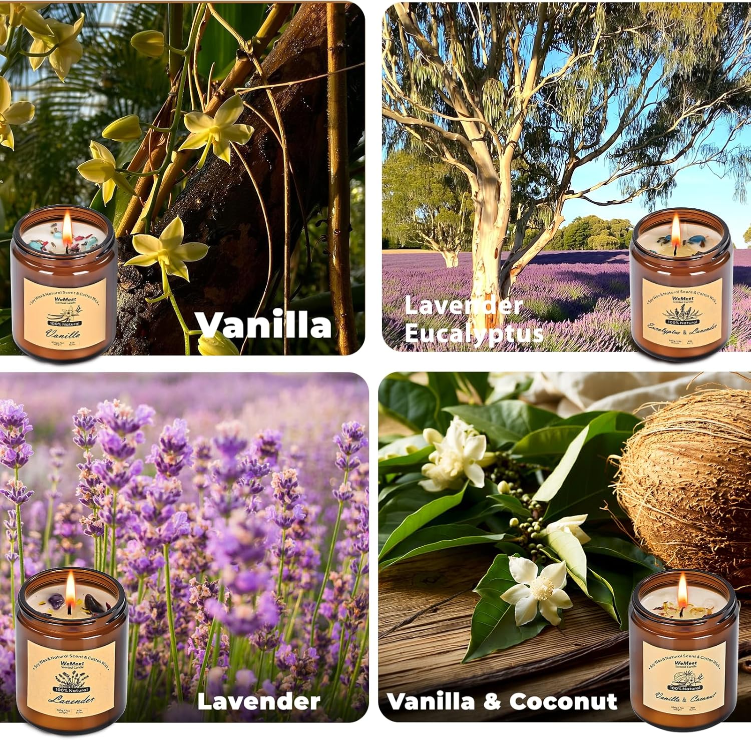 Scented Candles Set, 4 Pack Ar - Scented Candle Set avaliação e preço