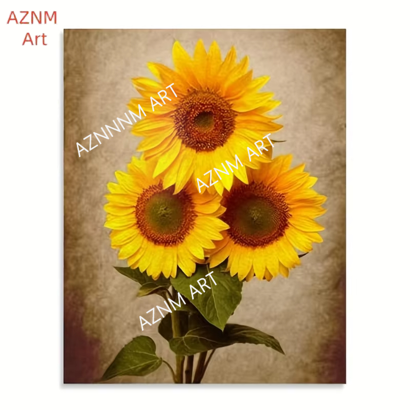 1/3PCS Deco Sunflower Canvas W - Home Decor Minimalist Style avaliação e preço