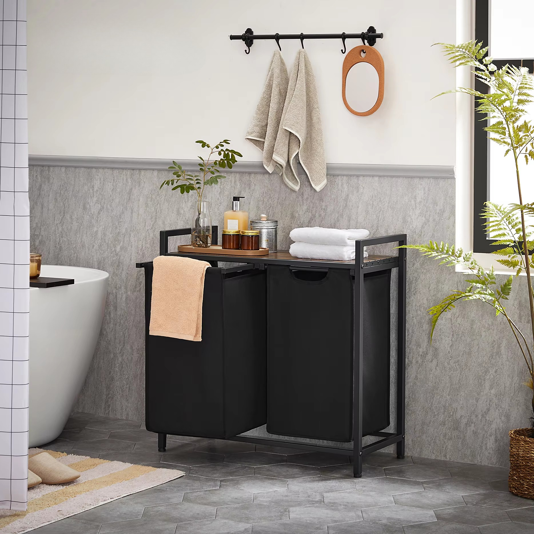 VASAGLE 59L Decorative Double  - Home Decor Hampers avaliação e preço