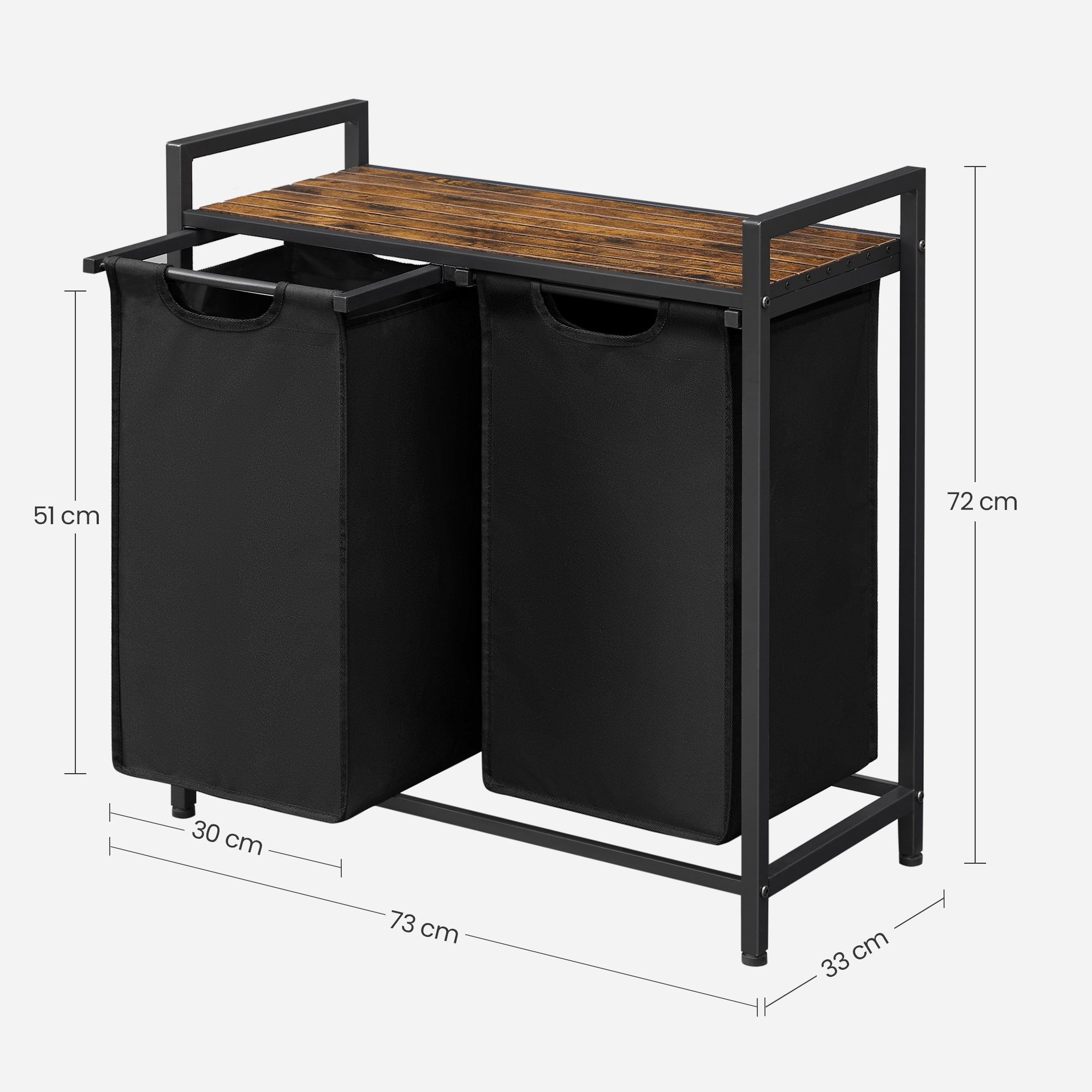 VASAGLE 59L Decorative Double  - Home Decor Hampers avaliação e preço