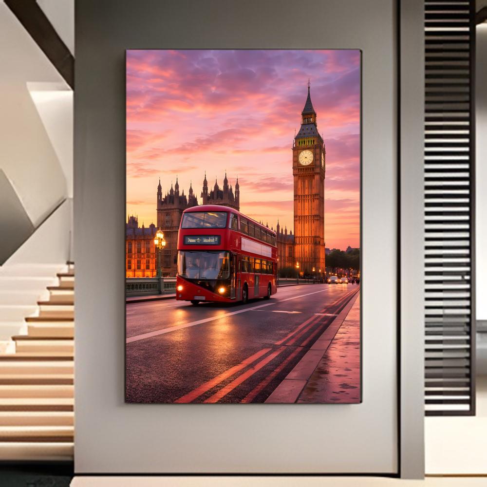 Travel Scene London Red Bus Bi - Home Decor London avaliação e preço