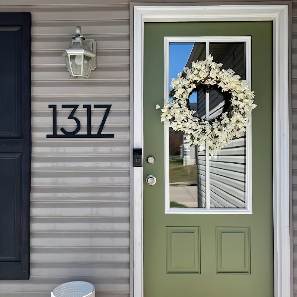 Custom Metal House Number Sign - Home Decor Nearby avaliação e preço