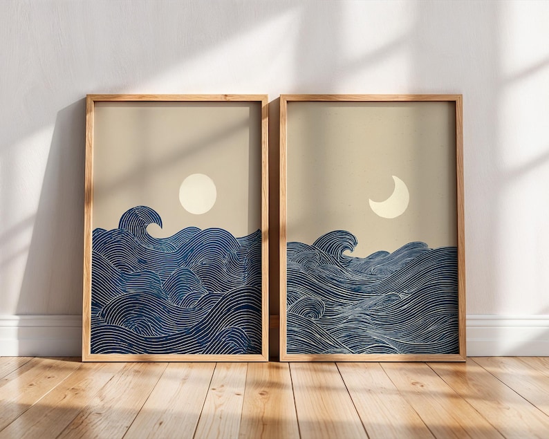 2pcs Japandi Minimalist Moon C - Home Decor Minimalist Style avaliação e preço