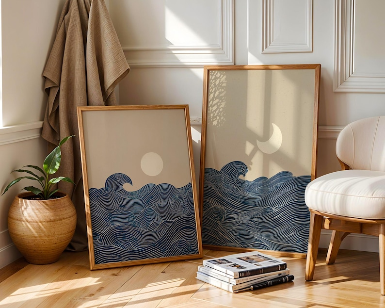 2pcs Japandi Minimalist Moon C - Home Decor Minimalist Style avaliação e preço