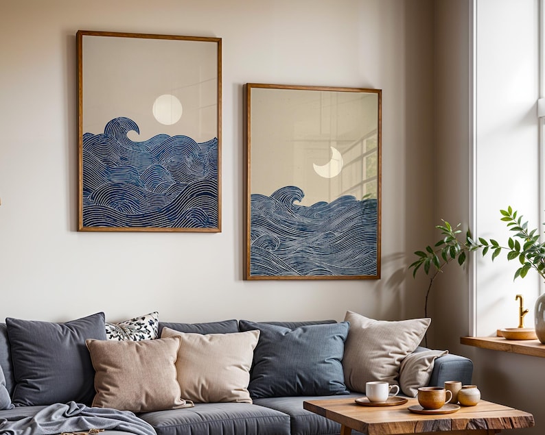 2pcs Japandi Minimalist Moon C - Home Decor Minimalist Style avaliação e preço