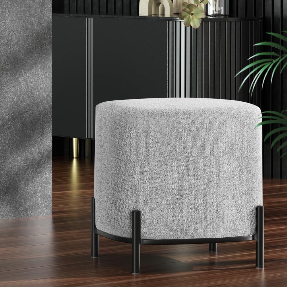 **/Ottoman, Round Footstool Lo - Home Decor Furniture avaliação e preço