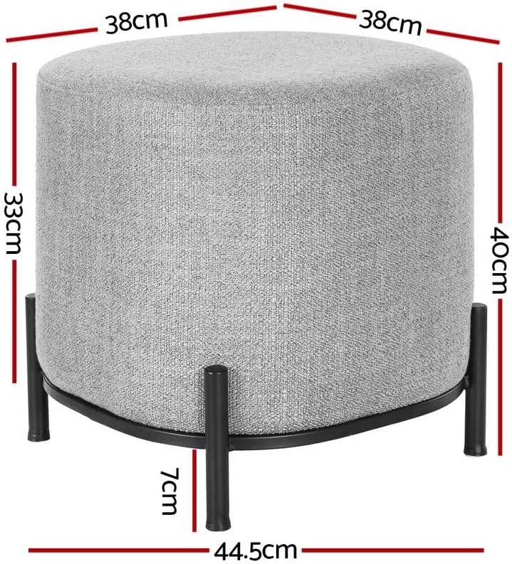 **/Ottoman, Round Footstool Lo - Home Decor Furniture avaliação e preço