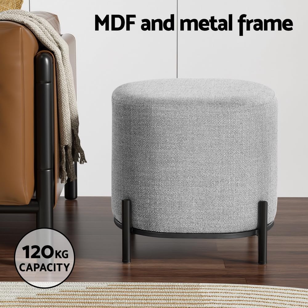 **/Ottoman, Round Footstool Lo - Home Decor Furniture avaliação e preço