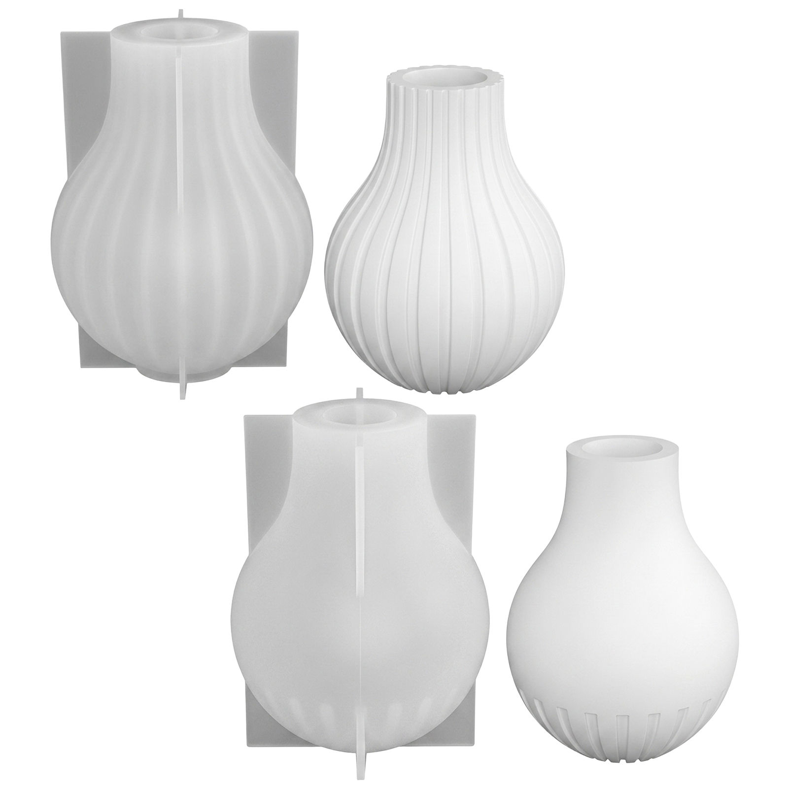 Silicone Vase Mold with Stripe - Home Decor Minimalist Style avaliação e preço