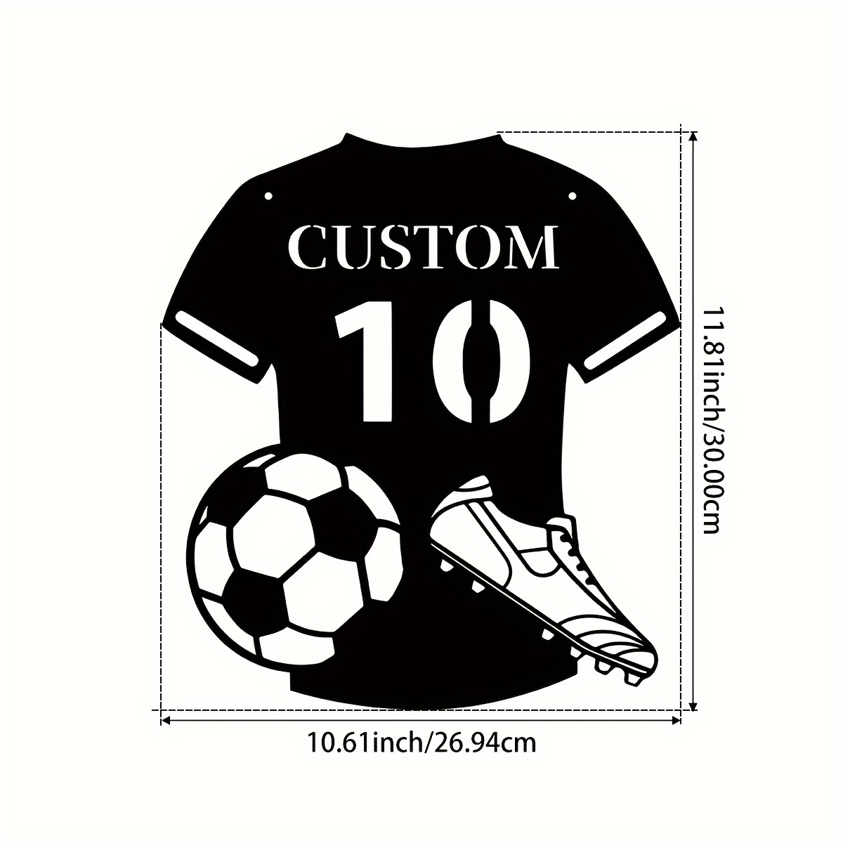 Custom Metal Soccer Jersey Sig - Home Decor On Wall avaliação e preço