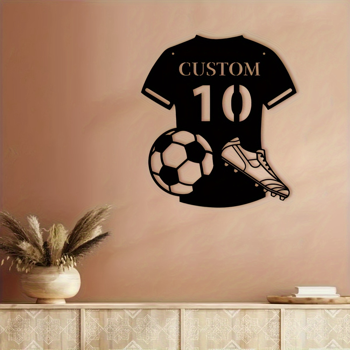 Custom Metal Soccer Jersey Sig - Home Decor On Wall avaliação e preço