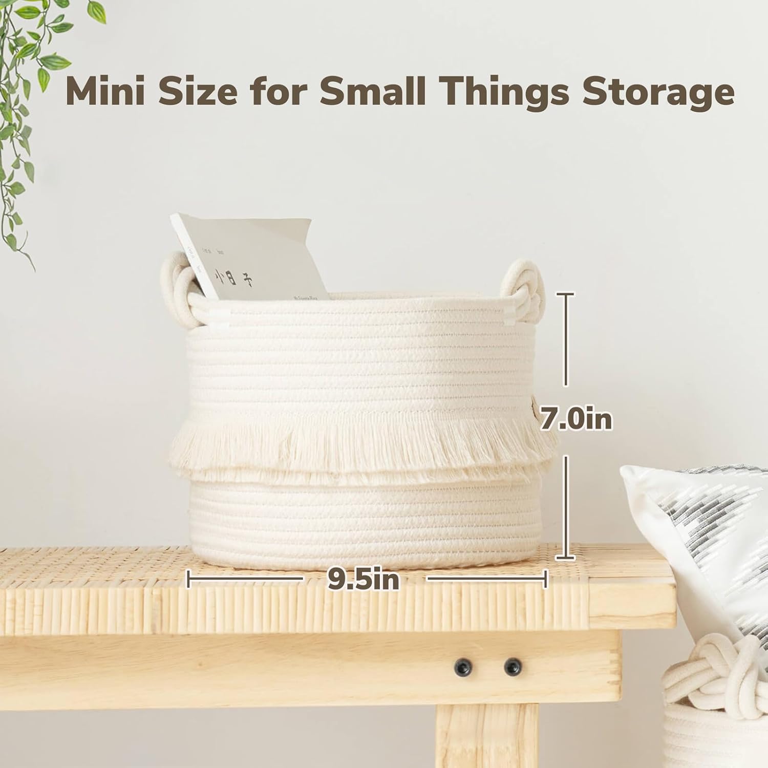 CherryNow Small Woven Storage  - Home Decor Hampers avaliação e preço