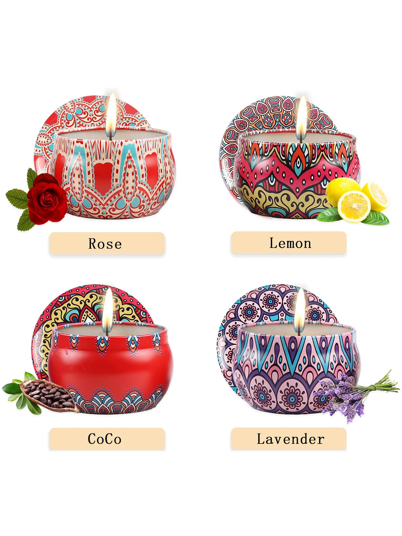 4pcs/set, Scented Candles Gift - Scented Candle Set avaliação e preço
