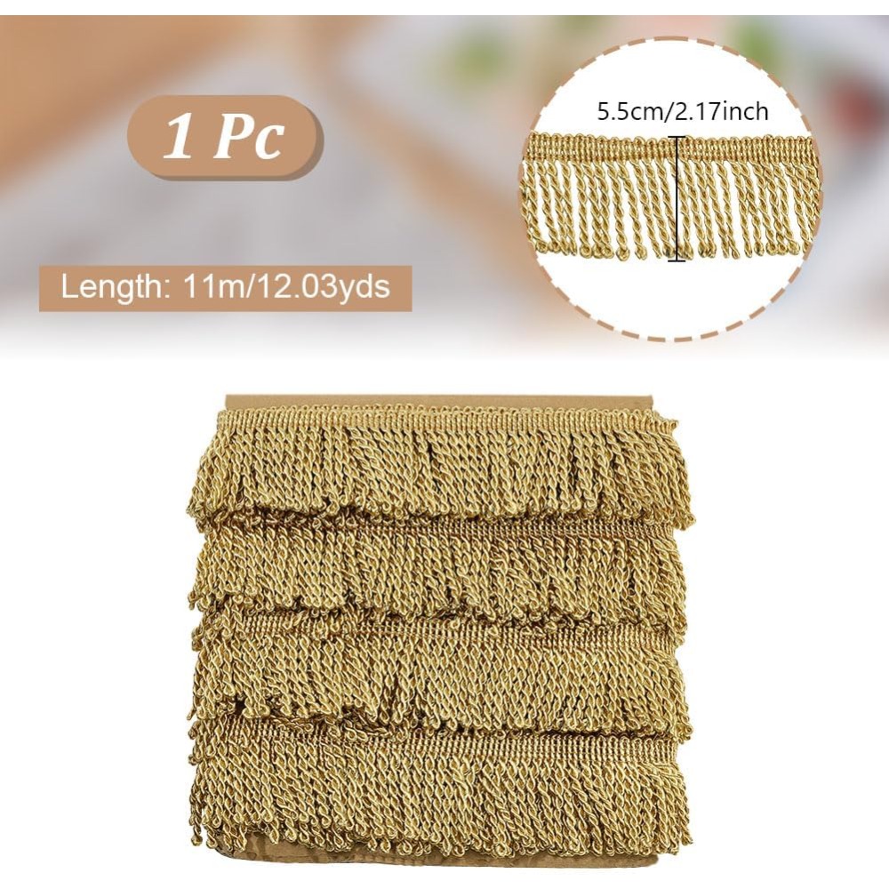 12 Yardsx2.2Inch Fringe Trim C - Home Decor Curtain avaliação e preço