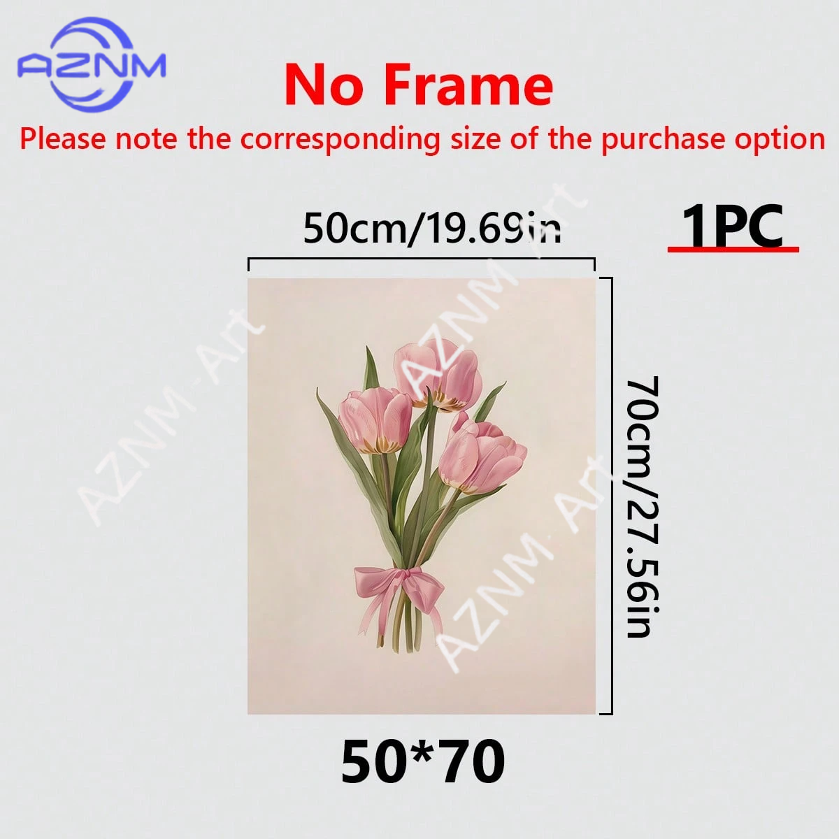 Pink Tulip Floral Wall Art Can - Home Decor Minimalist Style avaliação e preço