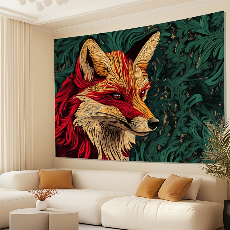 1 piece, fox banner tapestry i - Home Decor Vector avaliação e preço