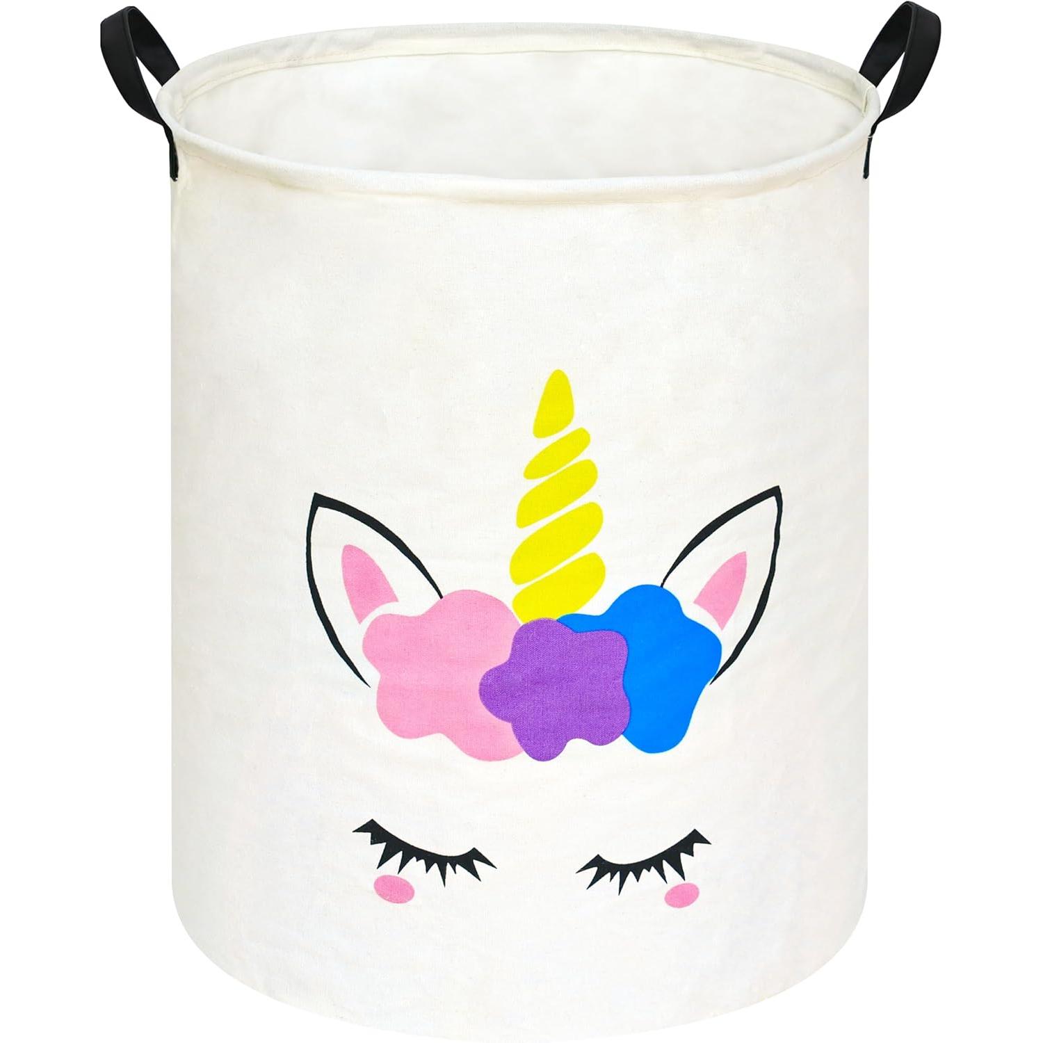 Unicorn Round Laundry Basket S - Home Decor Hampers avaliação e preço