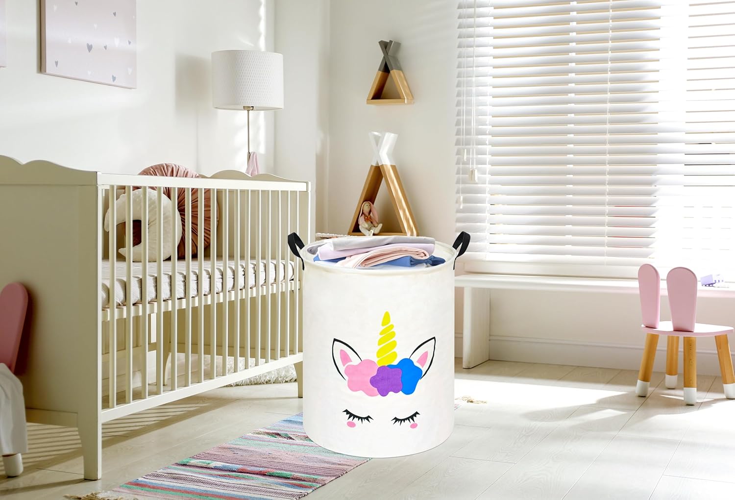 Unicorn Round Laundry Basket S - Home Decor Hampers avaliação e preço