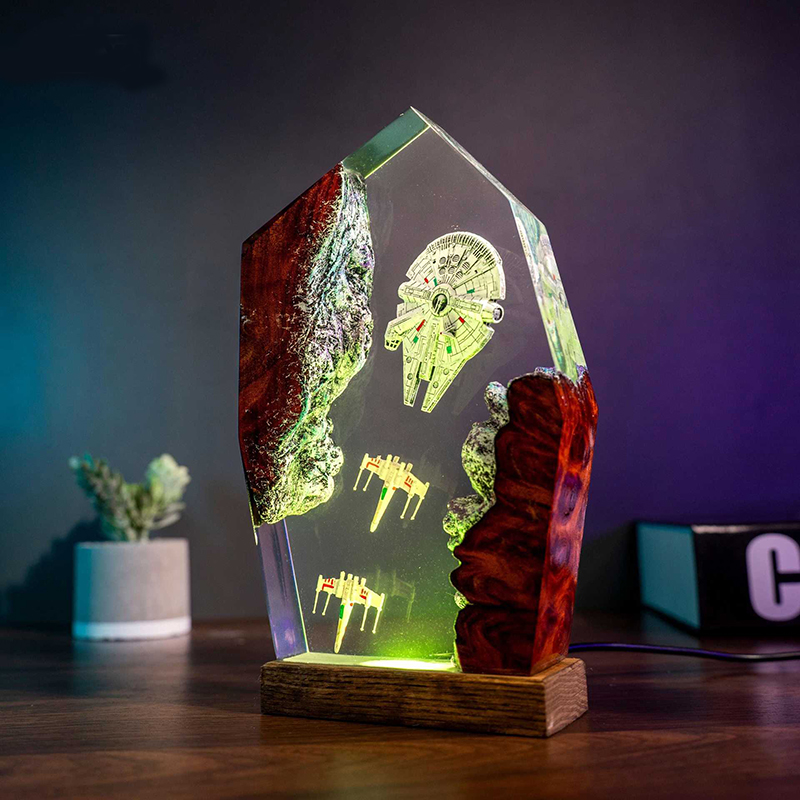 Table Resin Lamp Universe War  - Home Decor Xmas avaliação e preço