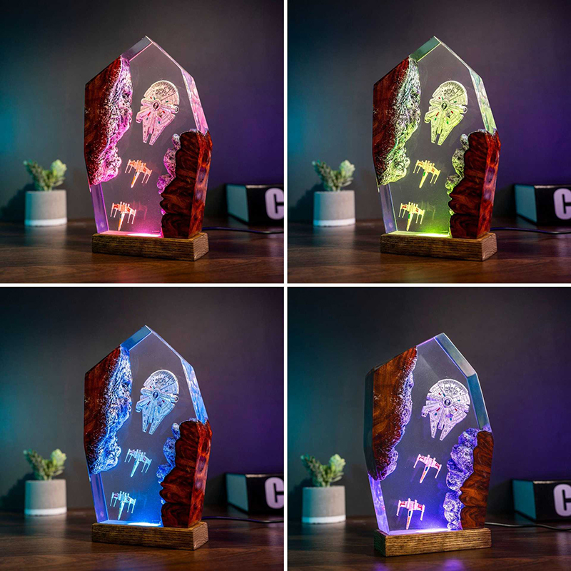 Table Resin Lamp Universe War  - Home Decor Xmas avaliação e preço