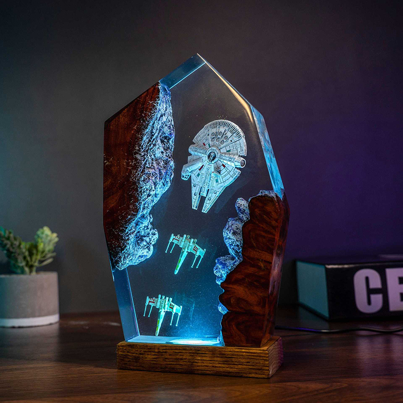 Table Resin Lamp Universe War  - Home Decor Xmas avaliação e preço