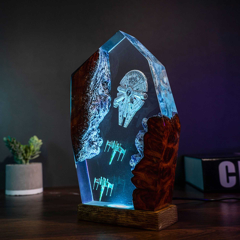 Table Resin Lamp Universe War  - Home Decor Xmas avaliação e preço
