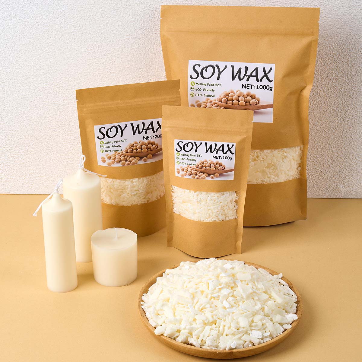 1 Pounds Pure White Soy Wax Fo - Scented Candle Set avaliação e preço
