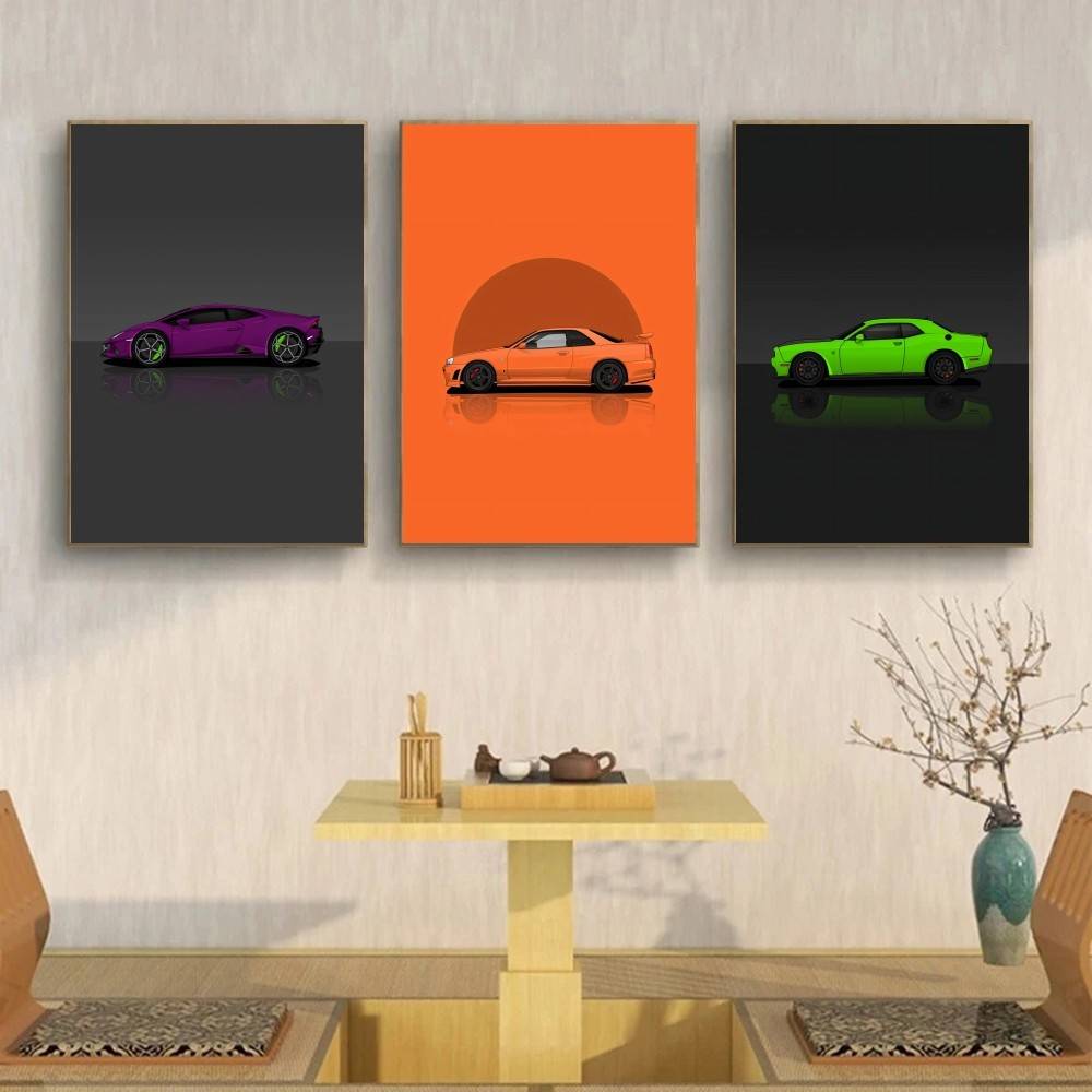 Cool Sport SUV Car Paper Poste - Home Decor Vector avaliação e preço