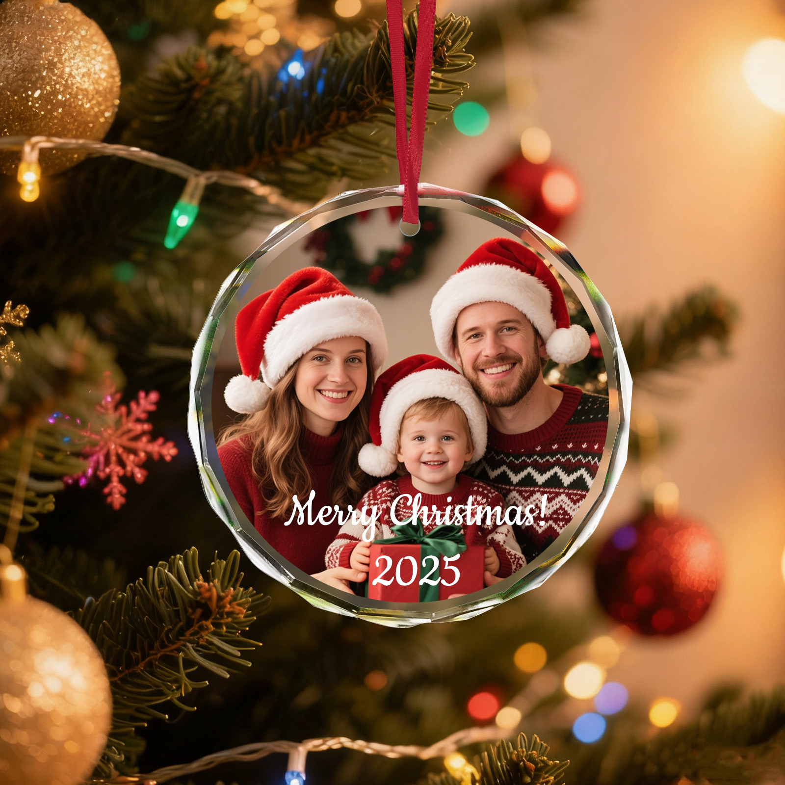 Custom Christmas Photo Ornamen - Home Decor Xmas avaliação e preço