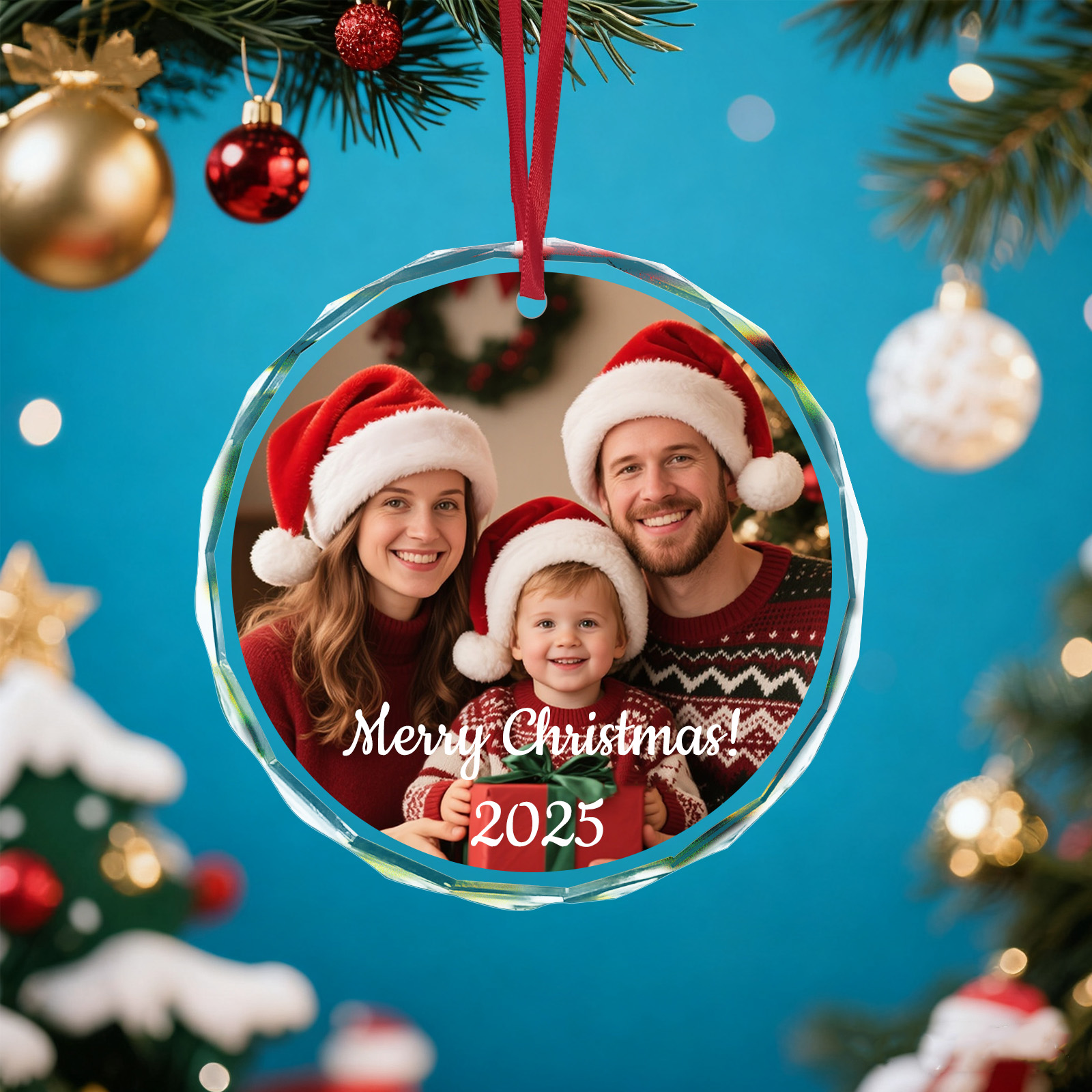 Custom Christmas Photo Ornamen - Home Decor Xmas avaliação e preço