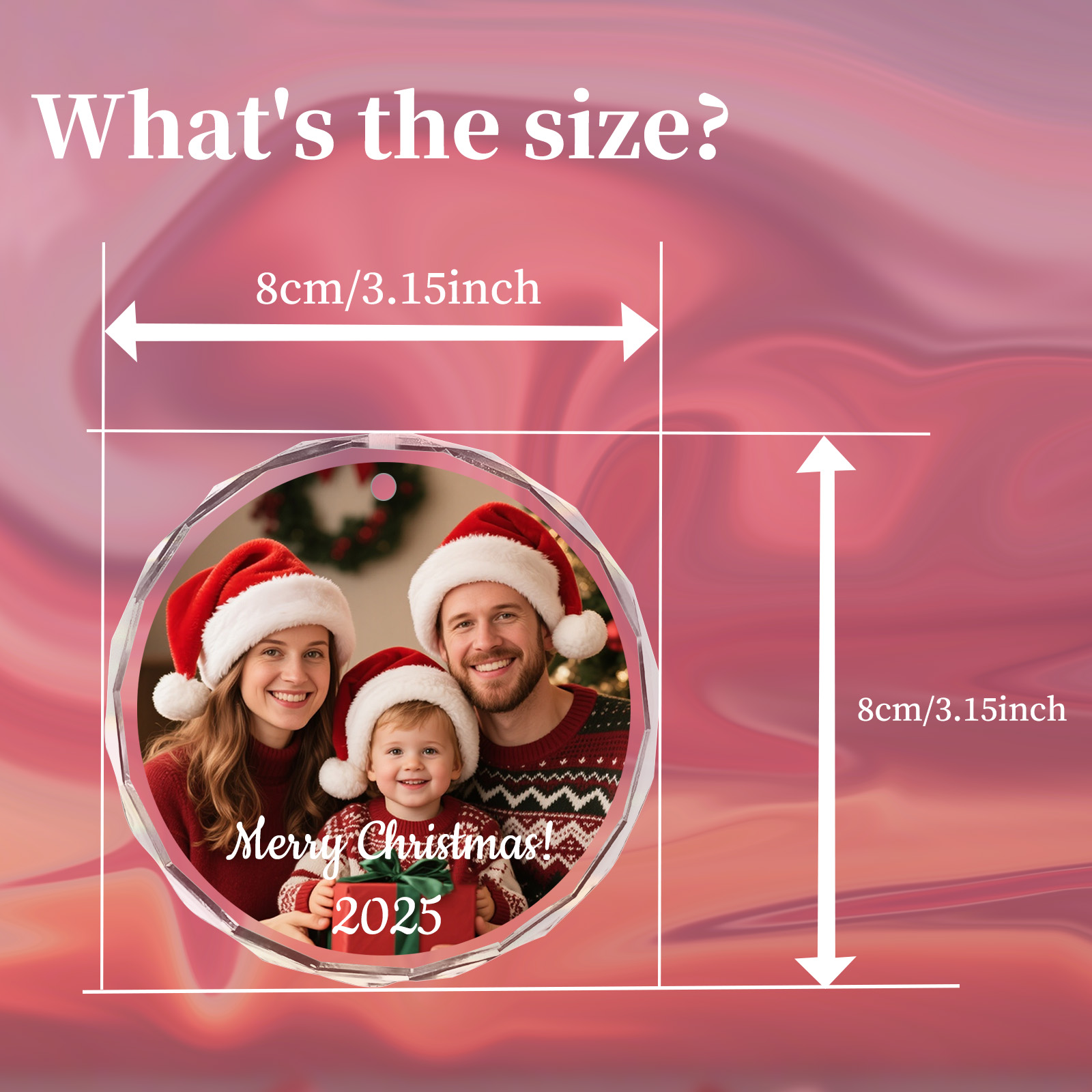Custom Christmas Photo Ornamen - Home Decor Xmas avaliação e preço