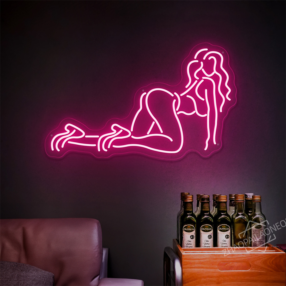 Sexy Lady Body Pink LED Neon L - Home Decor Nearby avaliação e preço