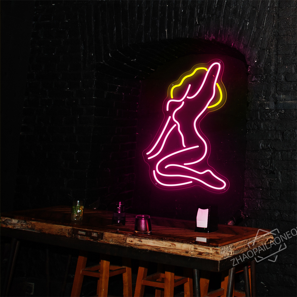 Sexy Lady Body Pink LED Neon L - Home Decor Nearby avaliação e preço
