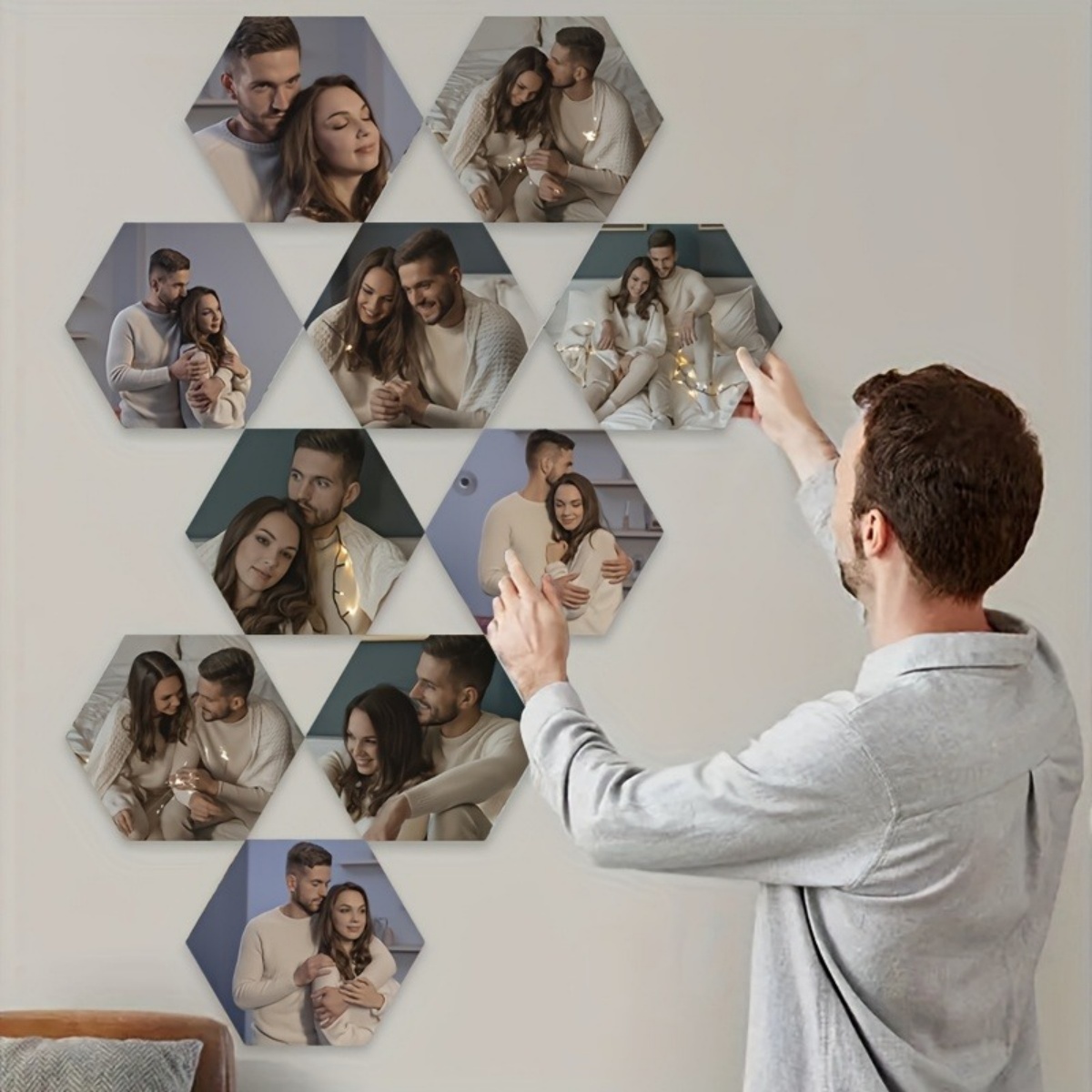 Custom Wall Decor — Modern Hex - Home Decor Xmas avaliação e preço