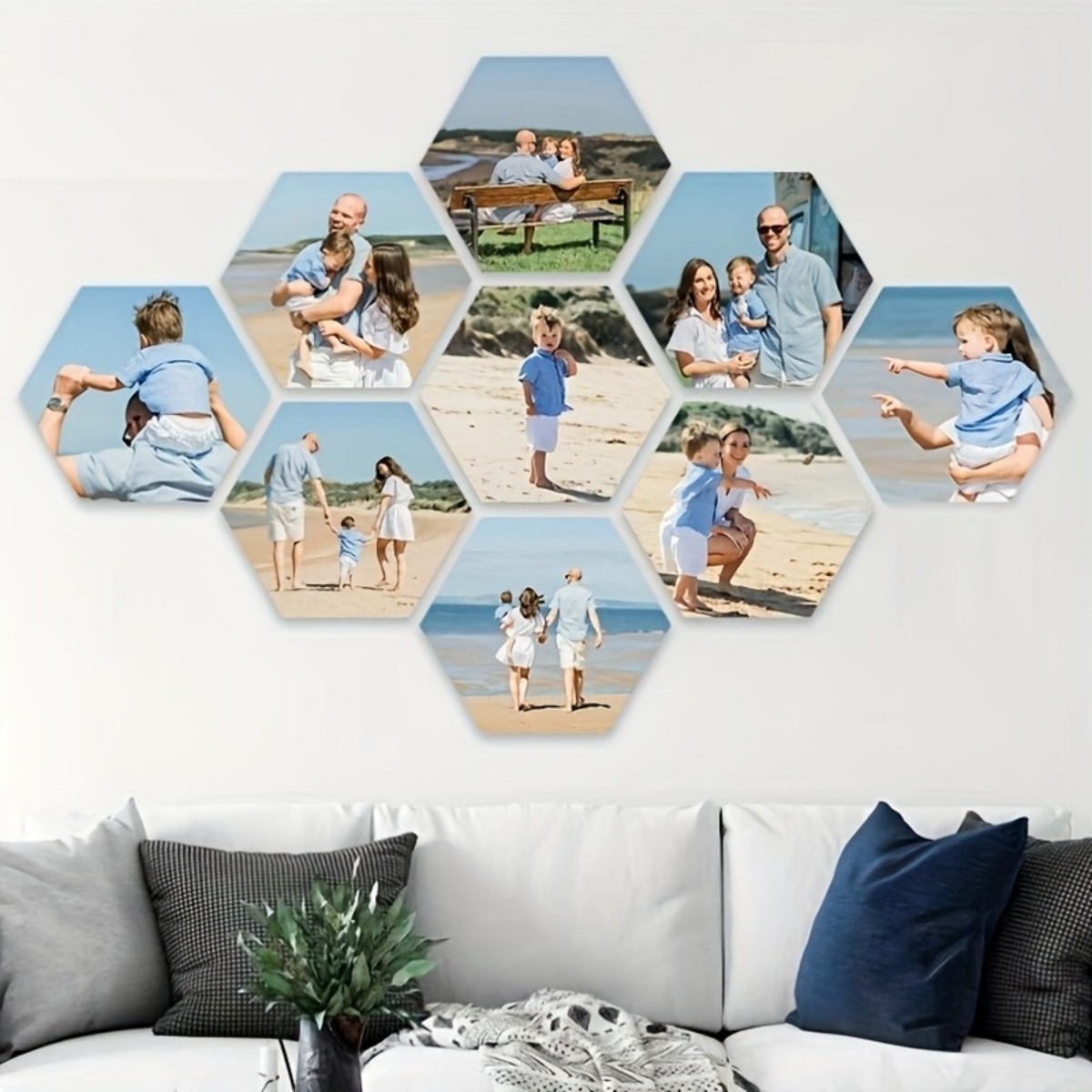 Custom Wall Decor — Modern Hex - Home Decor Xmas avaliação e preço