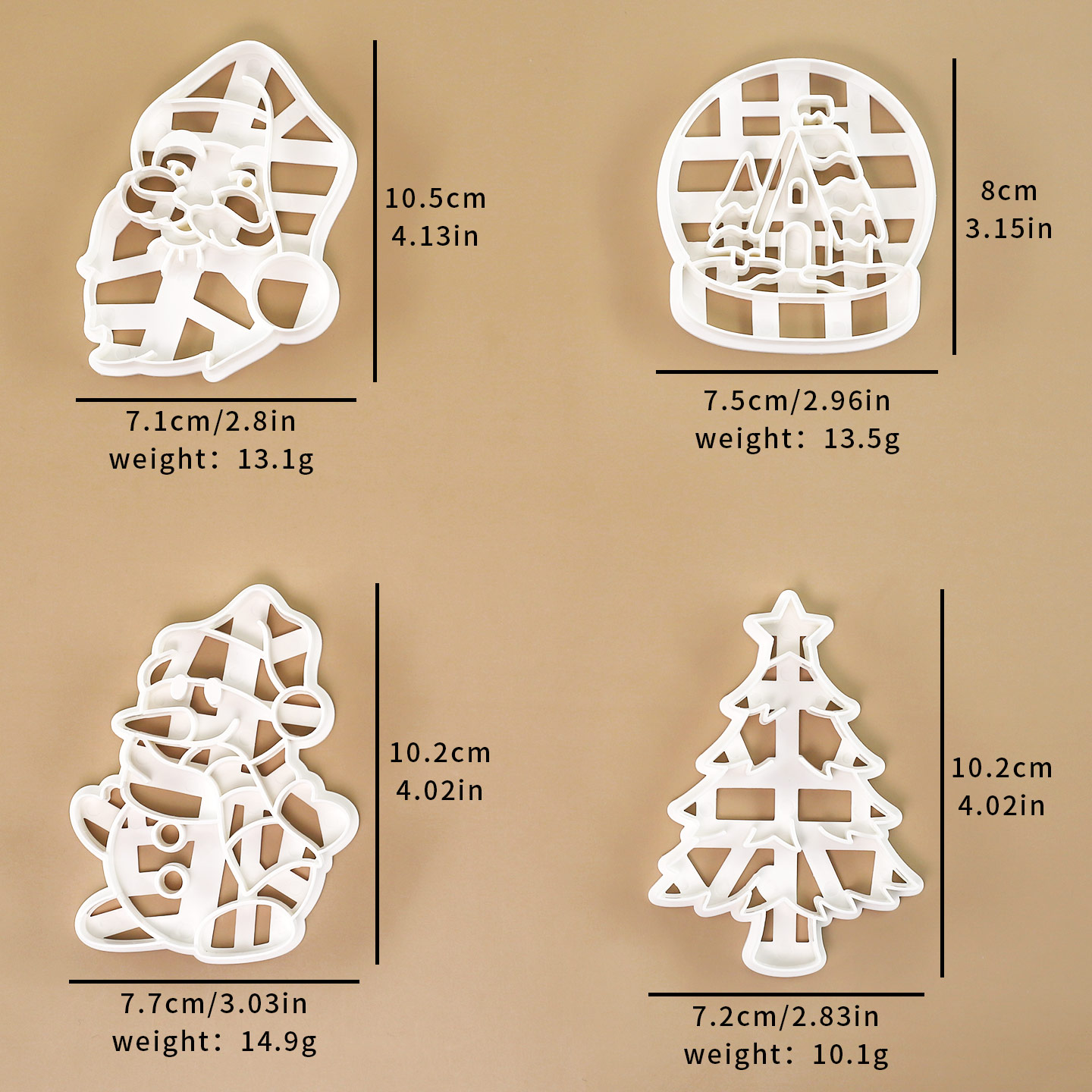 4 Pcs Christmas Cookie Cutter  - Home Decor Xmas avaliação e preço