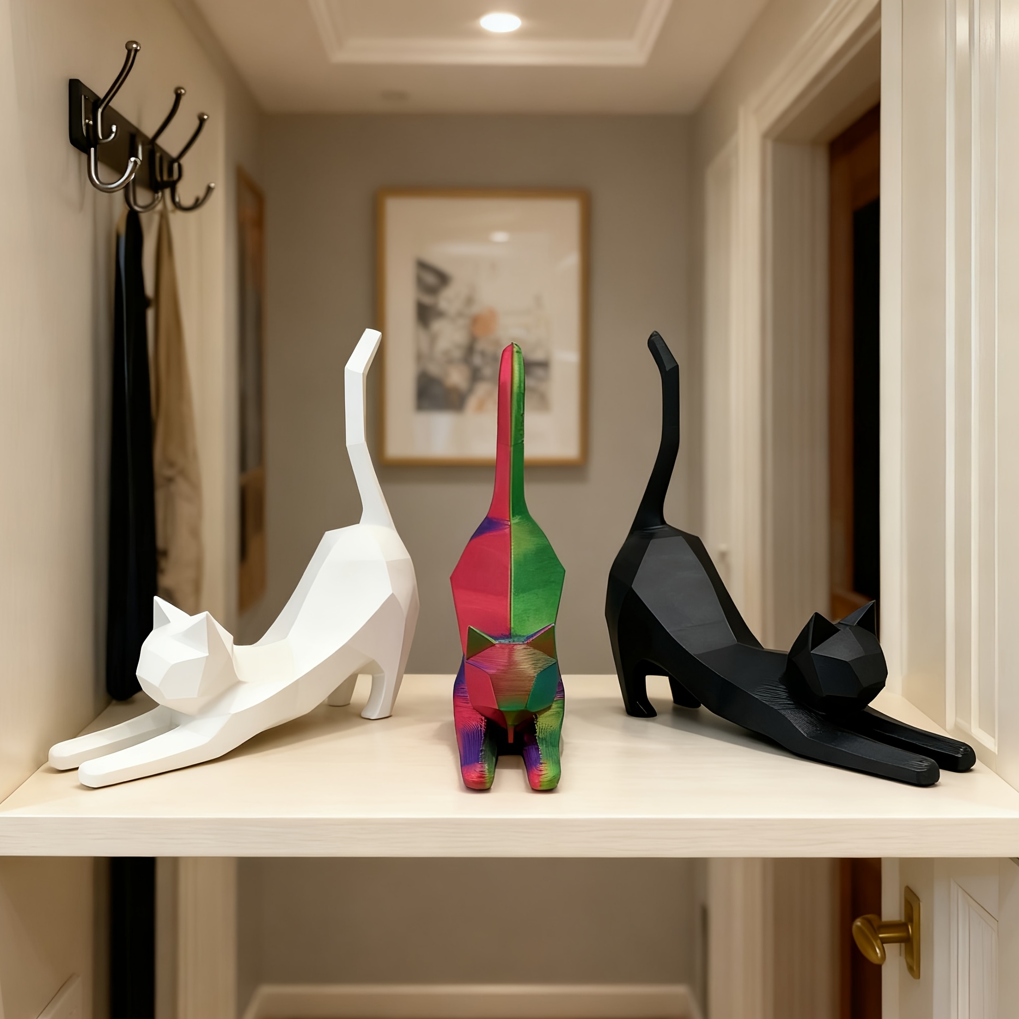 3D printed cat model ornament, - Home Decor Minimalist Style avaliação e preço