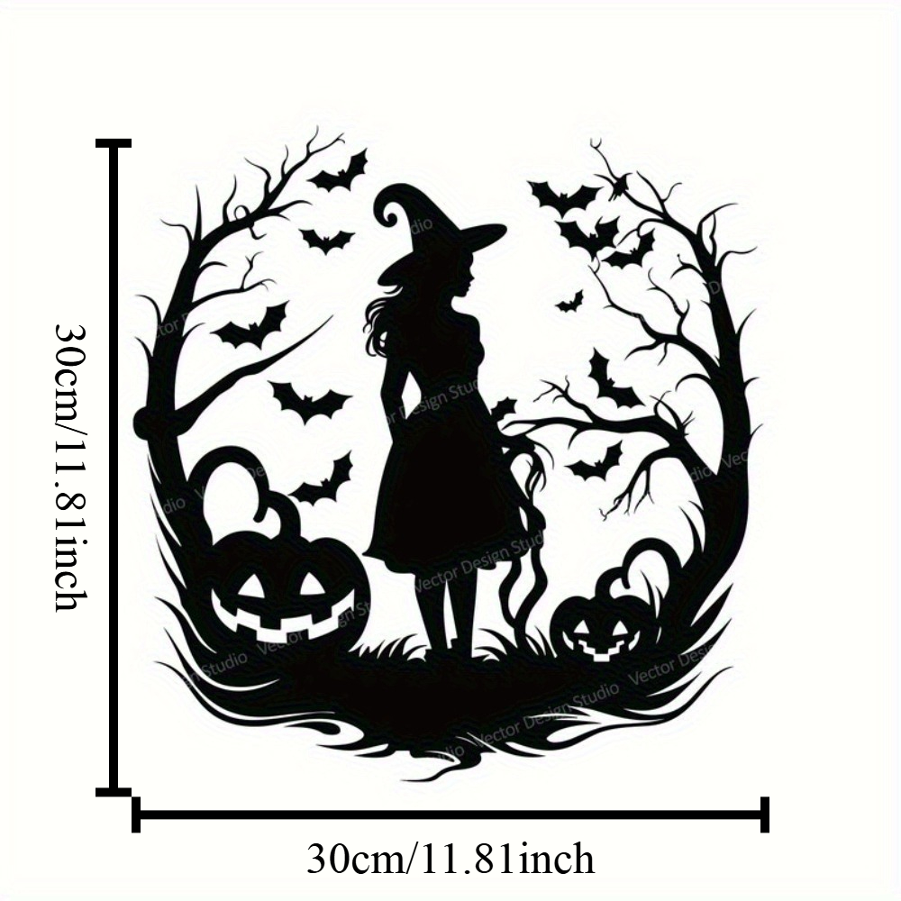 Witch Metal Art SVG Halloween  - Home Decor Vector avaliação e preço