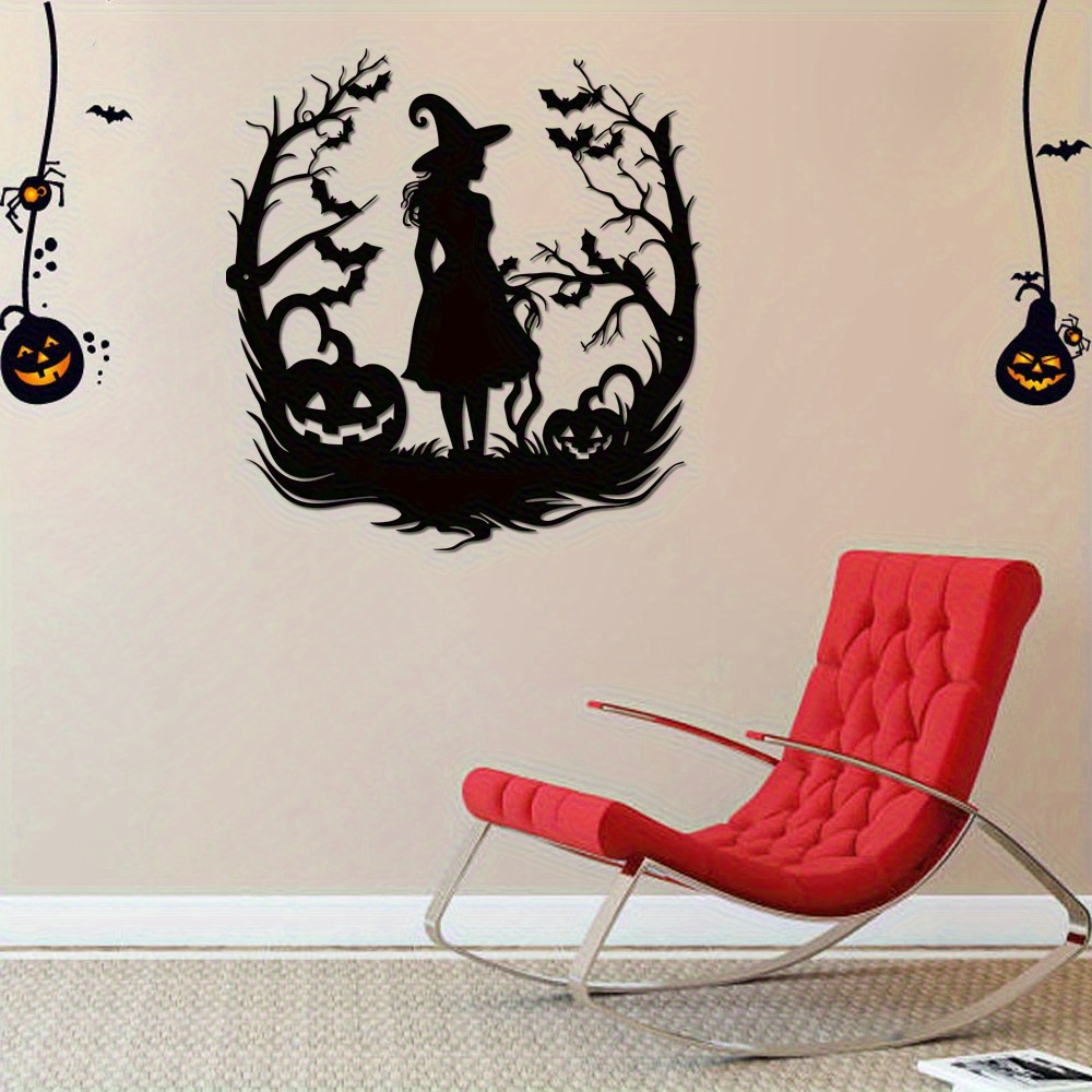 Witch Metal Art SVG Halloween  - Home Decor Vector avaliação e preço