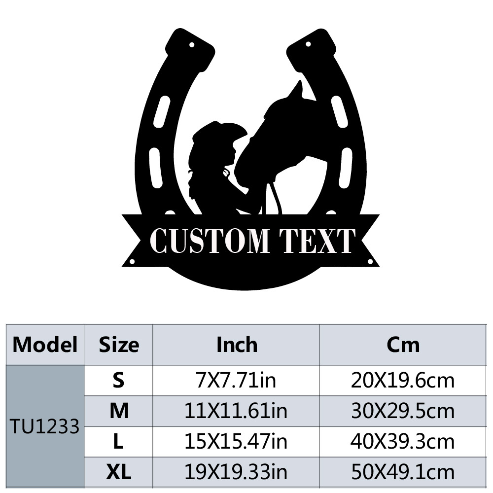 1pc Fashion Customized Horsesh - Home Decor Xmas avaliação e preço