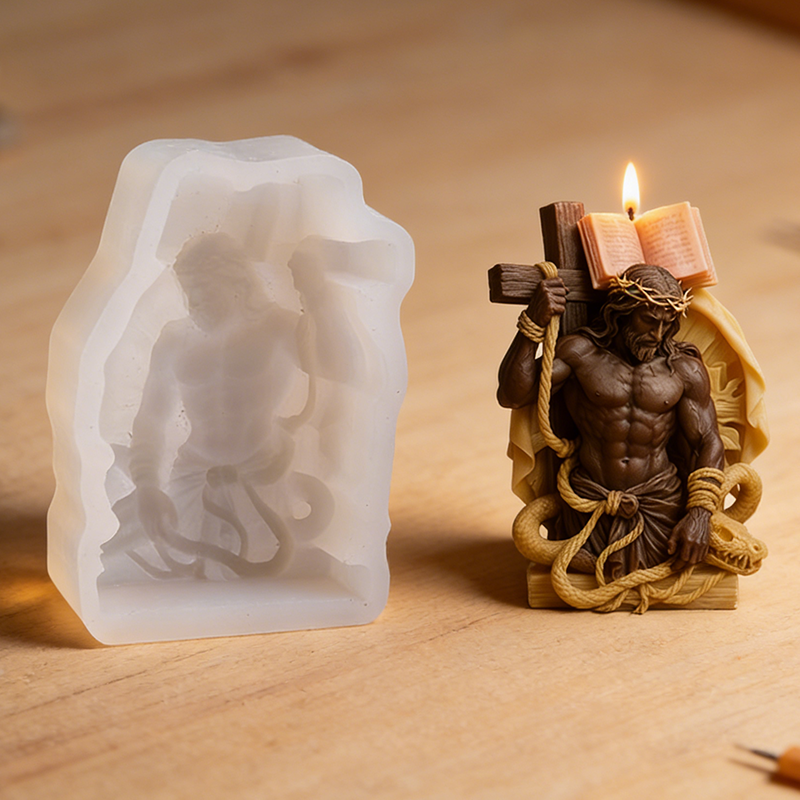 Jesus Cross Candle Mold, easy  - Scented Candle Set avaliação e preço